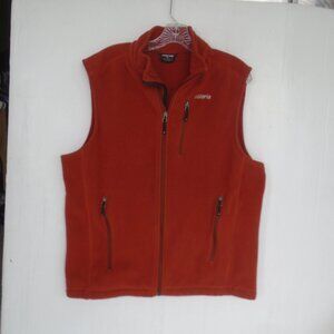Solaris Mens Fleece Vest Full-Zip Size L Orange